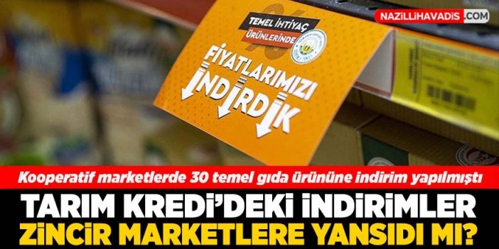 Tarım Kredi indirimleri zincir marketlere de yansıdı