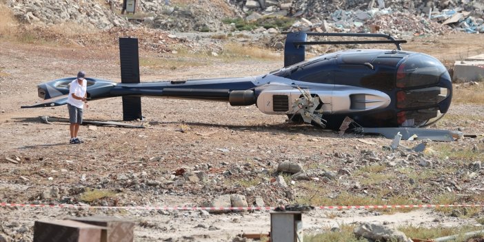 Acil iniş yapan helikopter kaza yaptı: 2 yaralı