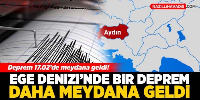 Ege Denizi'nde 4,5 büyüklüğünde deprem