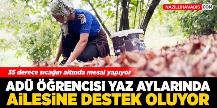 ADÜ öğrencisi yaz aylarında ailesine destek oluyor