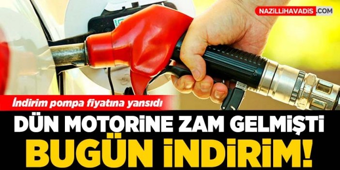 Motorine bugün indirim geldi