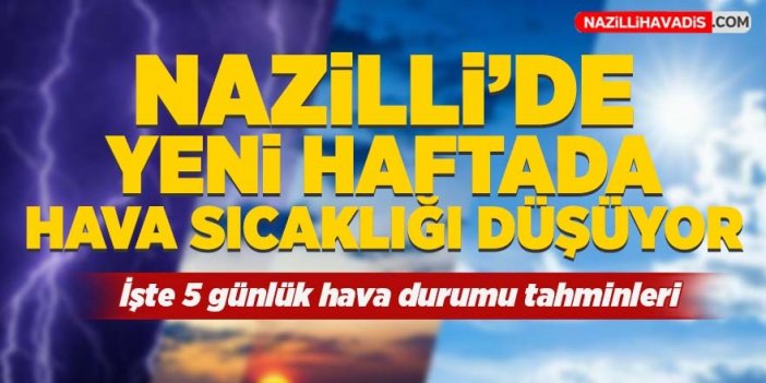 Nazilli'de yeni haftada hava sıcaklığı düşüyor!