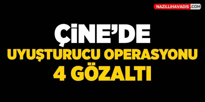 Çine'de uyuşturucu operasyonu: 4 gözaltı