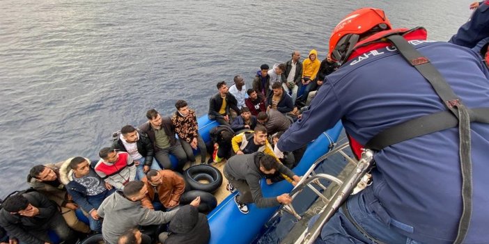 Aydın açıklarında 87 düzensiz göçmen kurtarıldı