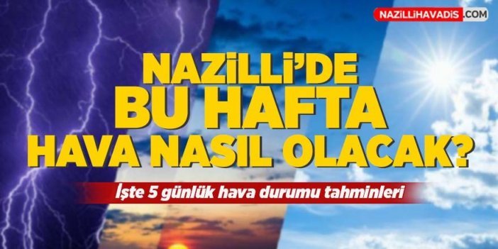 Nazilli’de hafta sonu hava durumu nasıl olacak?