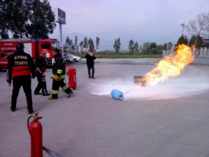 Mutfak Tüpü Dolum Tesisi'nde Yangın Tatbikatı Yapıldı