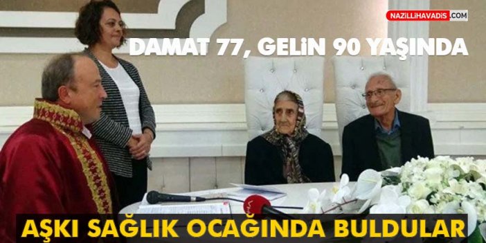 Aşkı sağlık ocağında buldular! 90 yaşındaki gelin ile 77 yaşındaki damat evlendi