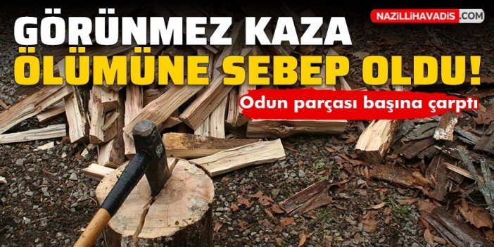 Görünmez kaza! Başına odun parçası çarpan kişi öldü