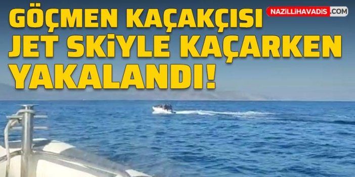 Göçmen kaçakçısı jet skiyle kaçarken yakalandı