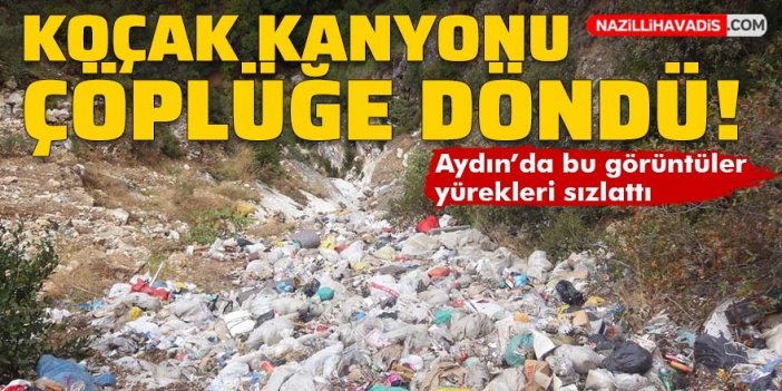 Köşk'ün doğal güzelliği Koçak Kanyonu çöplüğe döndü