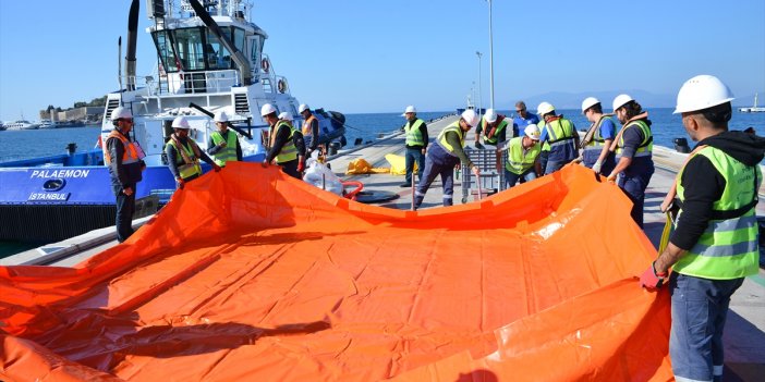 Aydın'da denizi korumak için tatbikat yapıldı