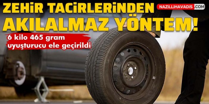 Zehir tacirlerinden akılalmaz yöntem! Yedek lastiğe uyuşturucu saklamışlar