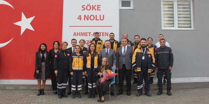 Söke'de hayırsever tarafından yapılan Acil Sağlık Hizmetleri İstasyonu açıldı