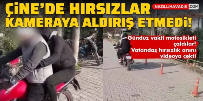 Çine'de motosiklet hırsızlığı video görüntülerine yansıdı