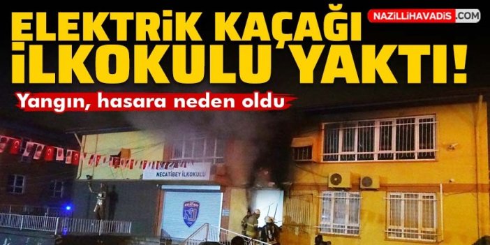 Elektrik kaçağı ilkokulu yaktı