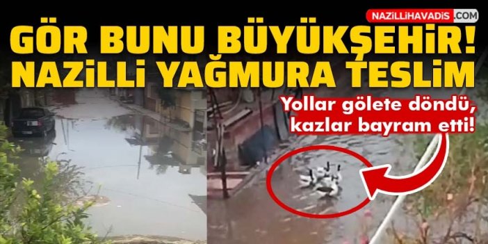 Gör bunu Büyükşehir! Nazilli yağmura teslim oldu