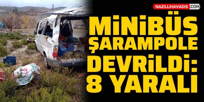 Minibüs şarampole devrildi: 8 yaralı