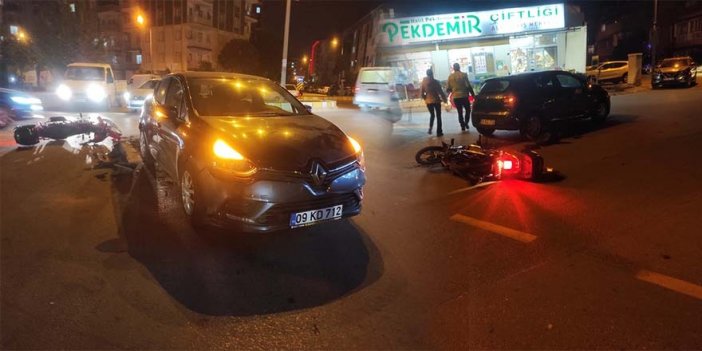 Aydın’da otomobil ile çarpışan motosiklet sürücüsü yaralandı