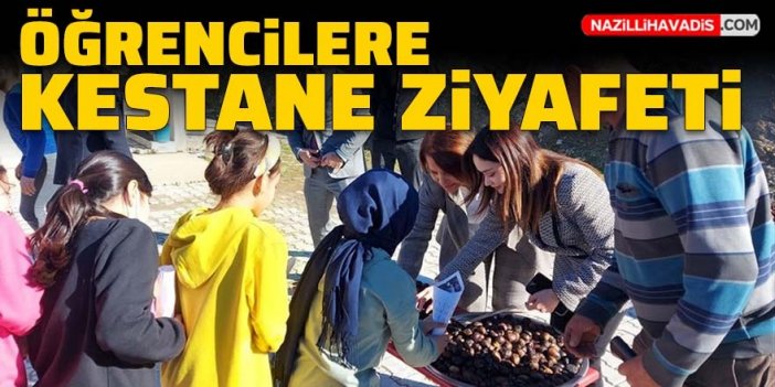 Öğrencilere kestane ziyareti