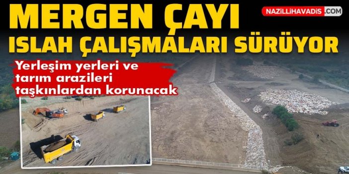 Mergen Çayı’nda ıslah çalışmaları sürüyor