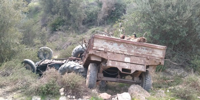 Aydın’da feci ölüm: Devrilen traktörün altında kaldı