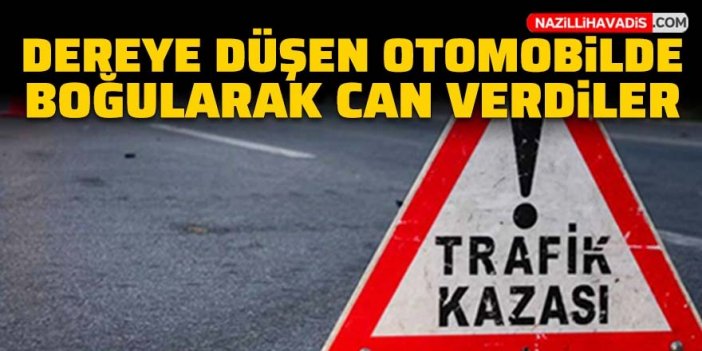 Dereye düşen otomobilde iki kişi hayatını kaybetti