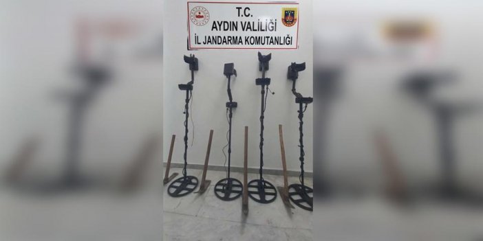 Aydın'da antik kentte kaçak kazı yapan 4 kişi suçüstü yakalandı