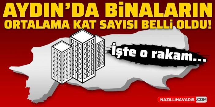 Aydın’daki binaların ortalama kat sayısı belli oldu