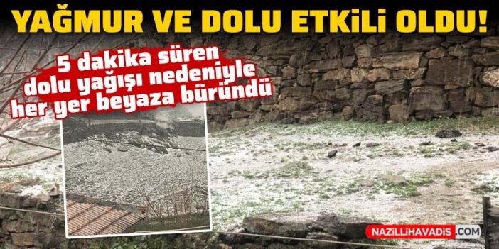 Aydın'da yağmur ve dolu etkili oldu