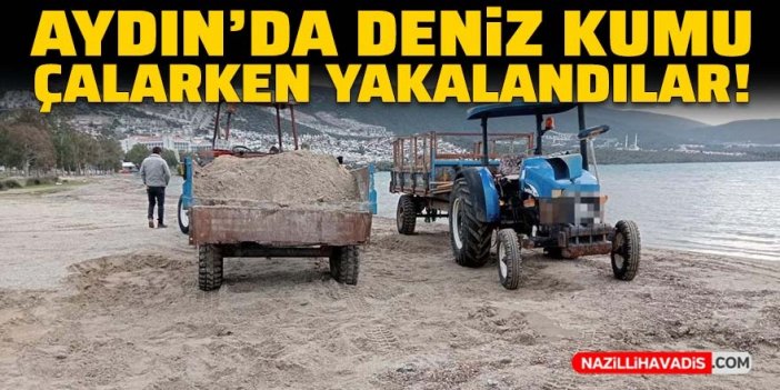 Aydın'da deniz kumu çalarken yakalandılar