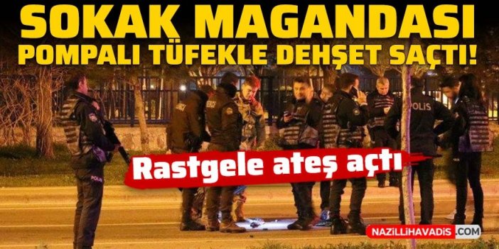 Sokak magandası pompalı tüfekle dehşet saçtı!