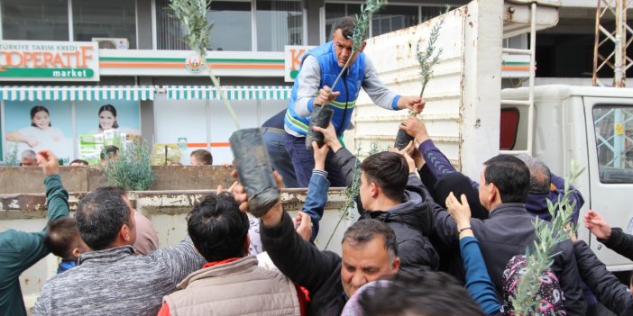 Nazilli’de Cumhuriyetin 100. Yılında 100 fidan dağıtıldı