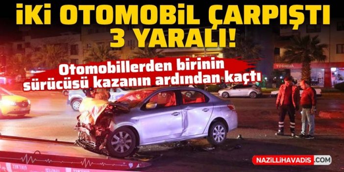 İki otomobil çarpıştı: 3 yaralı