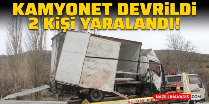 Kamyonet devrildi: 2 kişi yaralandı