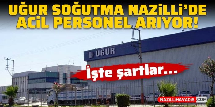 Uğur Soğutma Nazilli’de acil personel arıyor!