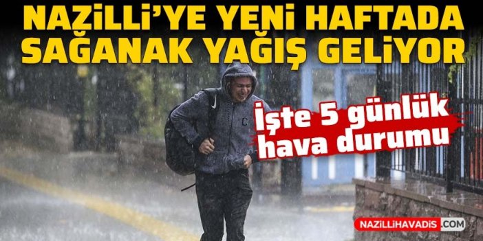 Nazilli'ye yeni haftada sağanak yağış geliyor