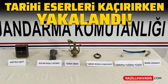 Durdurulan araçta tarihi eser ele geçirildi