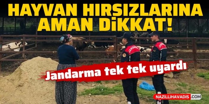 Hayvan hırsızlarına aman dikkat! Jandarma tek tek uyardı