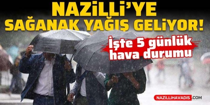 Nazilli Nisan yağmuruna doyacak! Bu hafta şemsiyenizi almadan dışarı çıkmayın