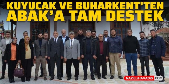 Kuyucak ve Buharkent'ten Abak'a tam destek