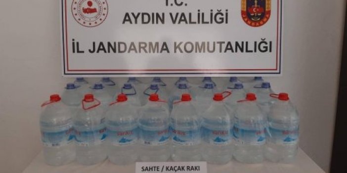 Aydın'da bir eve yapılan baskında 200 litre sahte alkol ele geçirildi