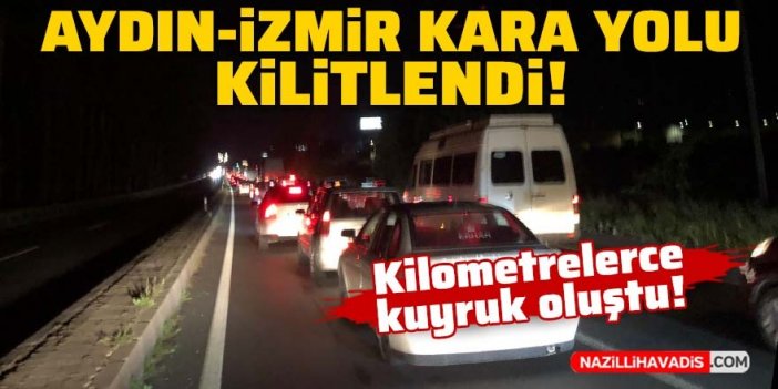 Aydın-İzmir kara yolu kilitlendi