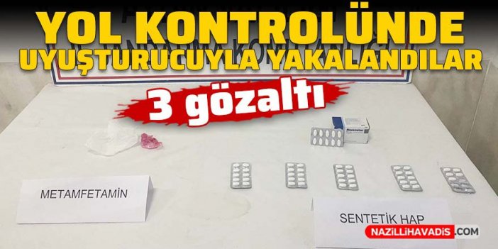 Aydın’da yol kontrolünde uyuşturucu ele geçirildi: 3 gözaltı