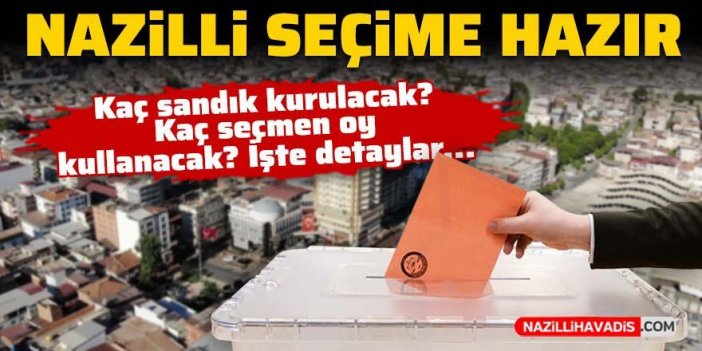 Nazilli’de kaç sandık kurulacak ve kaç seçmen oy kullanacak?