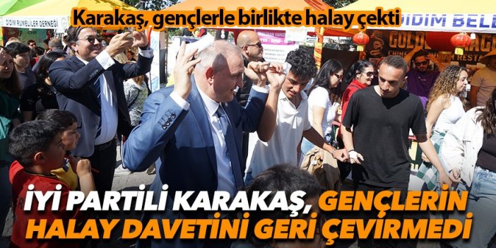 Karakaş, gençlerin halay davetini geri çevirmedi