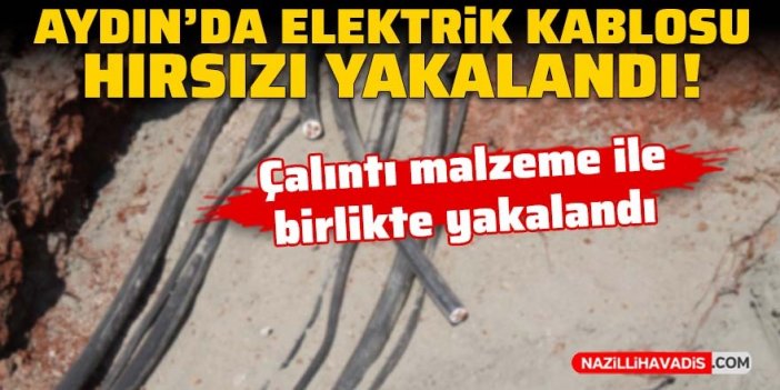 Aydın’da elektrik kablosu hırsızı yakalandı