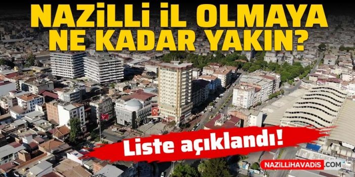 Liste açıklandı: Nazilli il olmaya ne kadar yakın?