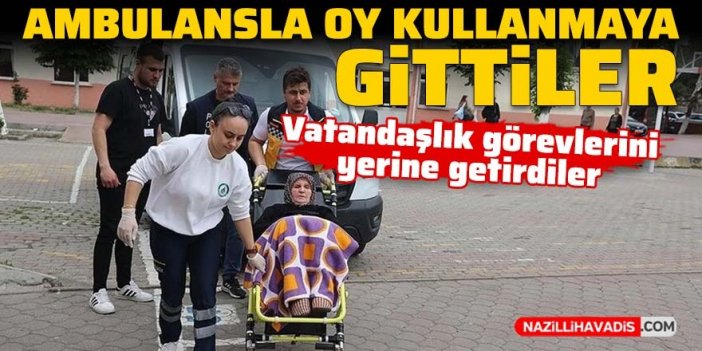 Ambulansla oy kullanmaya gittiler