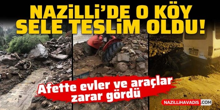 Nazilli'de o köy sele teslim oldu!