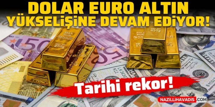 Dolar, euro ve altın yükselişine devam ediyor